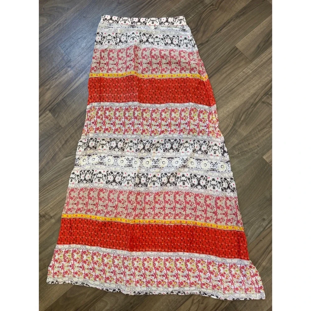Boho Patchwork Maxi Skirt Womens S Festival‎ Cottagecore 100% Cotton